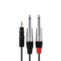 Hybrid CABHYB043 Dual Jack Mono - Minijack 1.8m Audio Cable - 