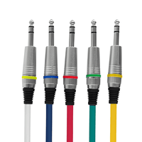 Hybrid CABHYB059 Pack of 6 1/4″ stereo jack to 1/4″ stereo jack audio cables - 1 meter - 