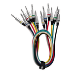 Hybrid CABHYB059 Pack of 6 1/4″ stereo jack to 1/4″ stereo jack audio cables - 1 meter - 