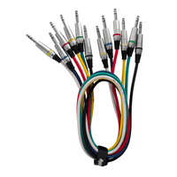 Hybrid CABHYB059 Pack of 6 1/4″ stereo jack to 1/4″ stereo jack audio cables - 1 meter - 