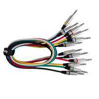 Hybrid CABHYB059 Pack of 6 1/4″ stereo jack to 1/4″ stereo jack audio cables - 1 meter - 