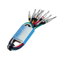 Hybrid CABHYB059 Pack of 6 1/4″ stereo jack to 1/4″ stereo jack audio cables - 1 meter - 
