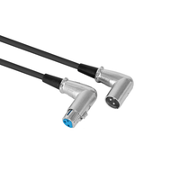 Hybrid CABHYB069 XLR Male Right Angle to XLR Female Lead 5m - 