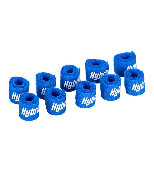 Hybrid CABHYB073 Set of 10 Blue Speaker Cable Velcro Straps - 