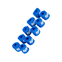Hybrid CABHYB073 Set of 10 Blue Speaker Cable Velcro Straps - 