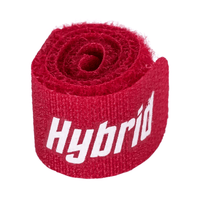 Hybrid CABHYB076 Set of 10 Red Speaker Cable Velcro Straps - 