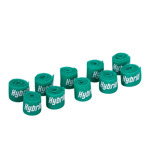 Hybrid CABHYB078 Set of 10 Green Speaker Cable Velcro Straps - 