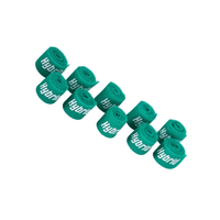 Hybrid CABHYB078 Set of 10 Green Speaker Cable Velcro Straps - 