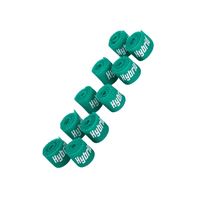 Hybrid CABHYB078 Set of 10 Green Speaker Cable Velcro Straps - 