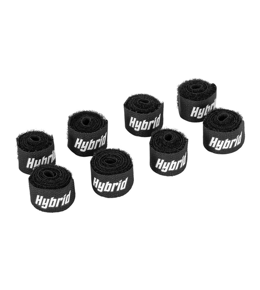 Hybrid CABHYB079 Set of 8 Black Speaker Cable Velcro Strap - 