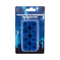 Hybrid CABHYB081 Set of 8 Blue Speaker Cable Velcro Straps - 