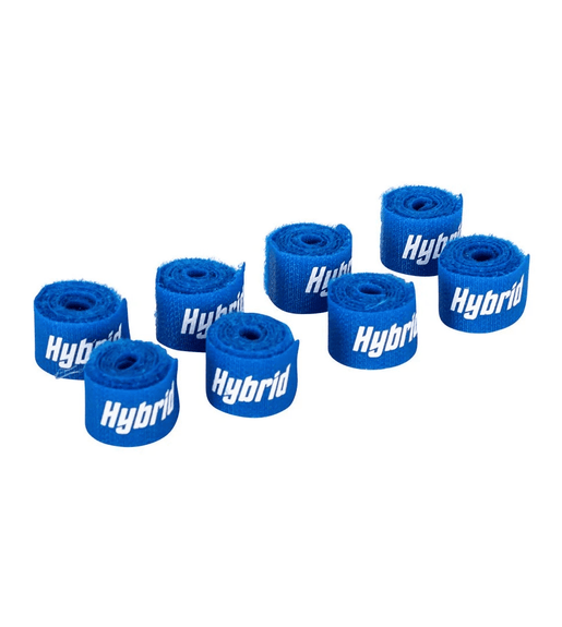 Hybrid CABHYB081 Set of 8 Blue Speaker Cable Velcro Straps - 