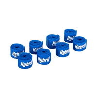 Hybrid CABHYB081 Set of 8 Blue Speaker Cable Velcro Straps - 