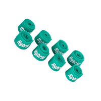 Hybrid CABHYB082 Set of 8 Green Speaker Cable Velcro Straps - 