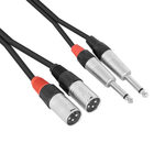 Hybrid CABHYB091 Dual XLR Male – Dual JACK Mono Cable - 