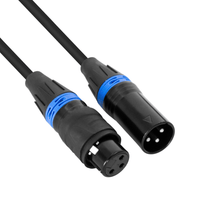 Hybrid CABHYB128 Lighting DMX Cable 3 pin, XLR male – XLR female, 1 meter – Waterproof IP65 - 