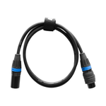 Hybrid CABHYB128 Lighting DMX Cable 3 pin, XLR male – XLR female, 1 meter – Waterproof IP65 - 