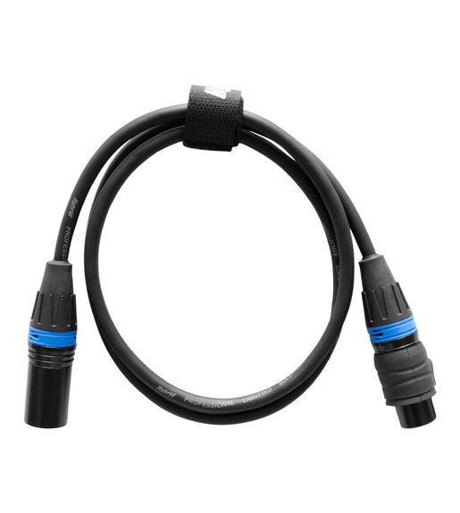 Hybrid CABHYB128 Lighting DMX Cable 3 pin, XLR male – XLR female, 1 meter – Waterproof IP65 - 