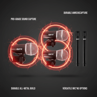 Hybrid DK5 Drum Microphone Kit Five Pieces - 
