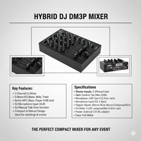 Hybrid DM3P 3 + 1 Channel DJ Mixer - 6009704686279