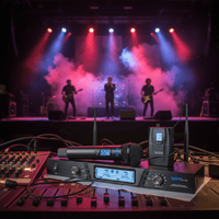 Hybrid G-DV MICHYB063 Dual 2.4GHz Wireless Microphone System - 