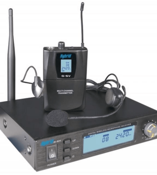 Hybrid G-SV MICHYB066 2.4GHz Wireless Headset Microphone System - 