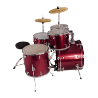 Hybrid HD5 Drum Set 5 - Piece With Throne & Cymbals Wine Red/Hybrid - 