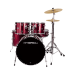 Hybrid HD5 Drum Set 5 - Piece With Throne & Cymbals Wine Red/Hybrid - 