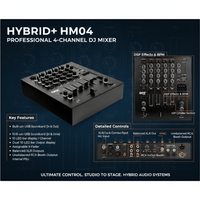 Hybrid+ HM04 - 4 Channel DJ Mixer - 