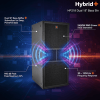 Hybrid+ HP218 Dual 18″ 2400W Bass Bin Speaker - 