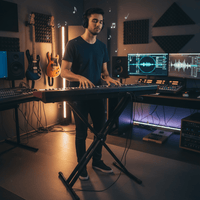 Hybrid KS01 Double Brace Keyboard Stand - 