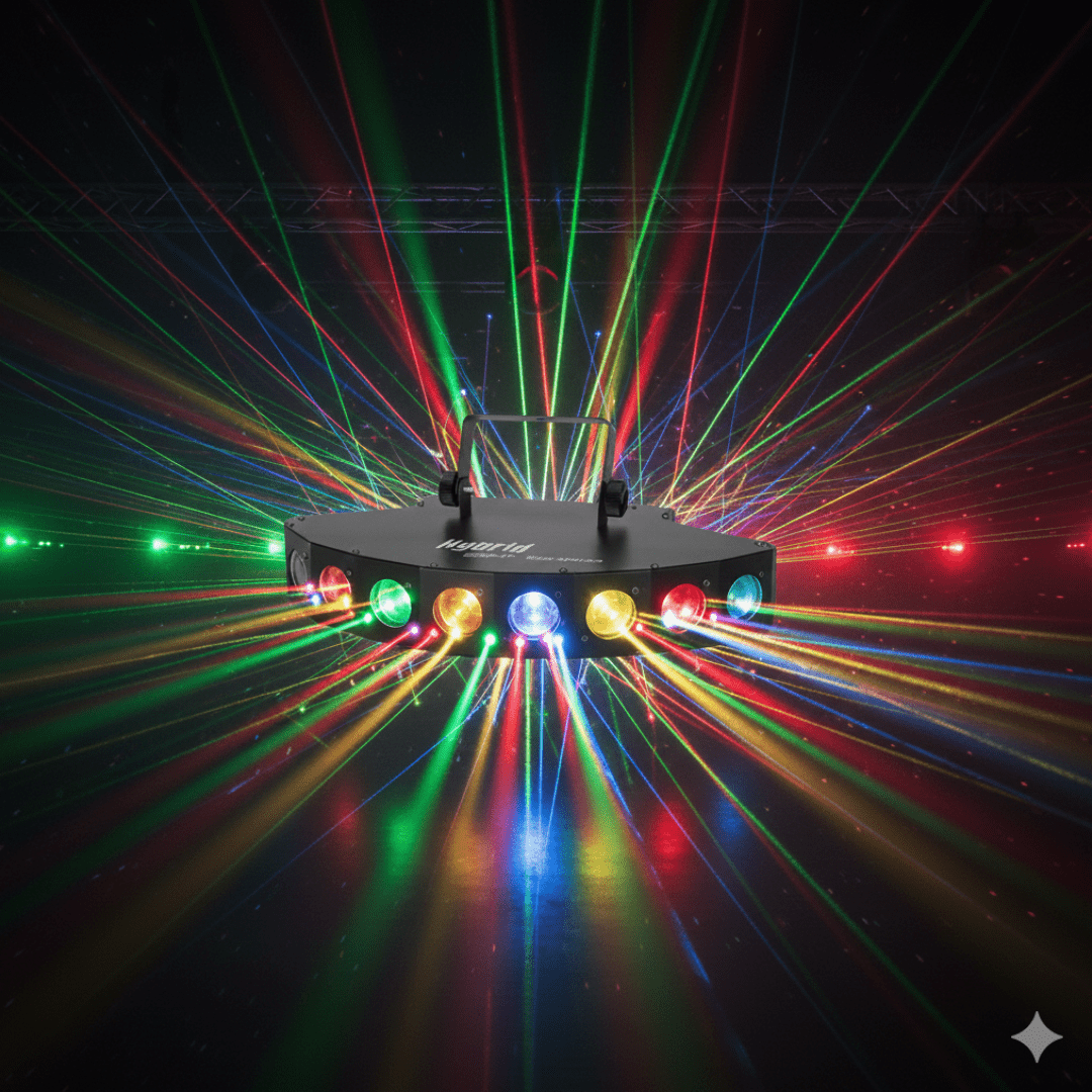 Hybrid LIGHYB101 Eight Beam MKII Disco Light Disco Lights - Philtron