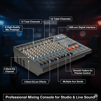 Hybrid M121200PUX 12 channel Stereo Mixer - 