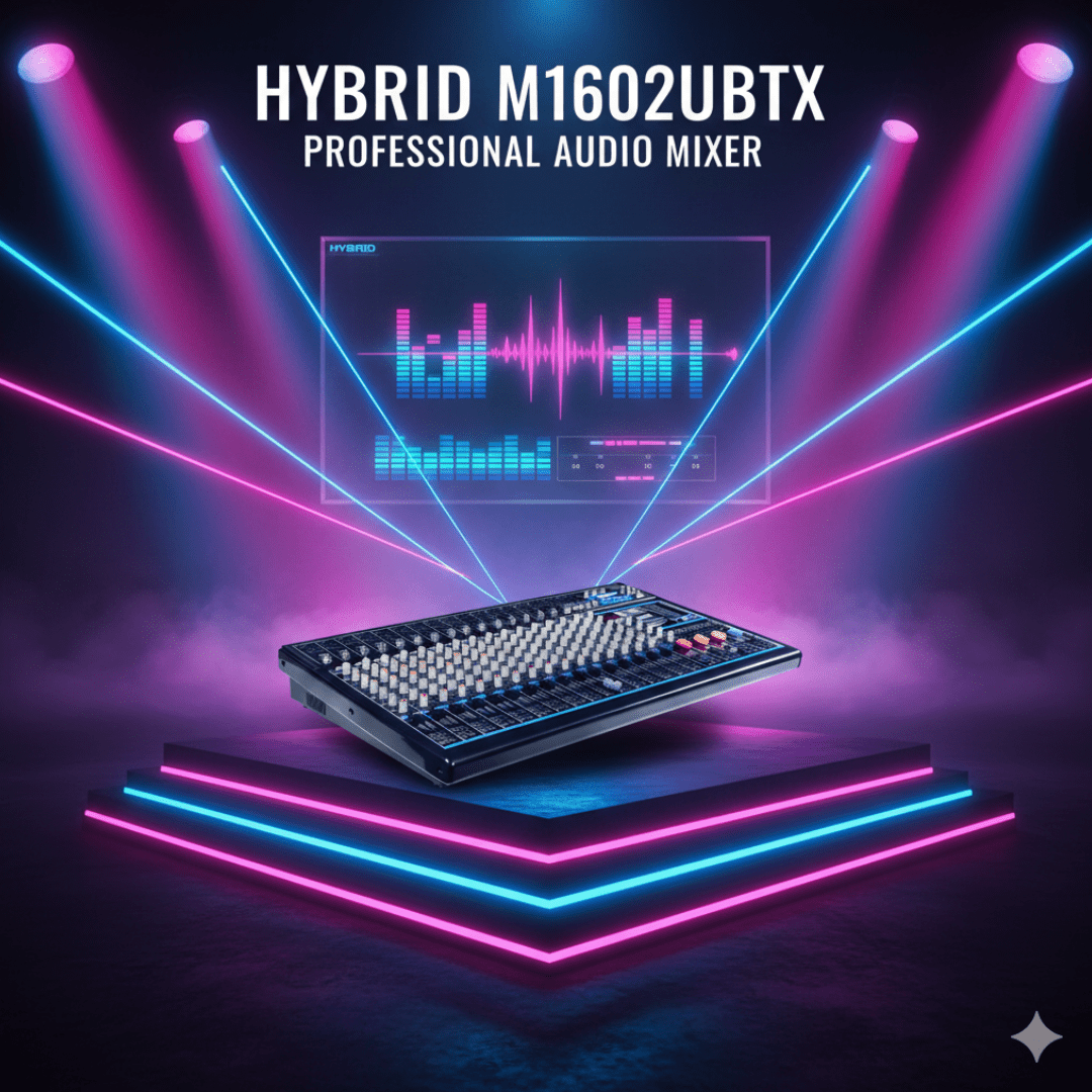 Hybrid M1602UBTX 16 Channel Band Mixer Studio Mixers - Philtron Hybrid M1602UBTX 16 Channel Band Mixer Studio Mixers - Philtron