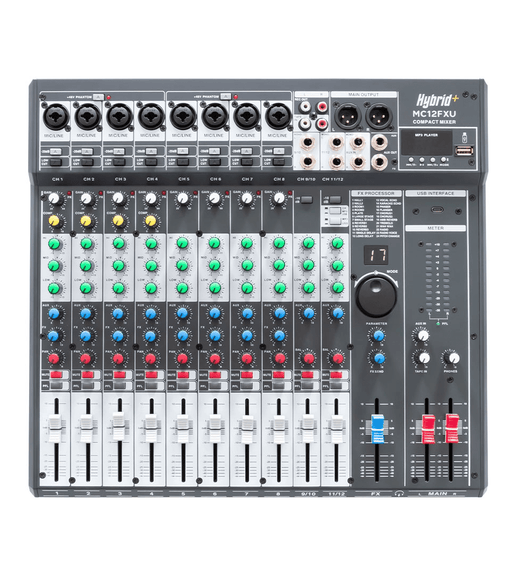 Hybrid+ MC12FXU 12-Channel Mixing Console with Effects & USB Interface - 