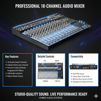 Hybrid MC20USB 18 channel Analog Mixer - 