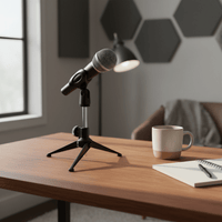 Hybrid MS09 - Foldable Desktop Mic Stand with Mic Clip - 