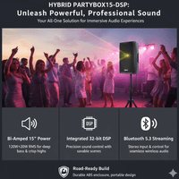 Hybrid PartyBox15 - DSP 2 Way Active Speaker Combo Kit - 
