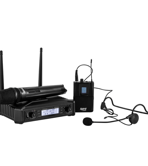 Hybrid U - DV B Handheld + Headset Wireless Microphone System - 