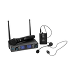 Hybrid U - DV MK3 Dual Handheld and Lapel Wireless Microphone System - 