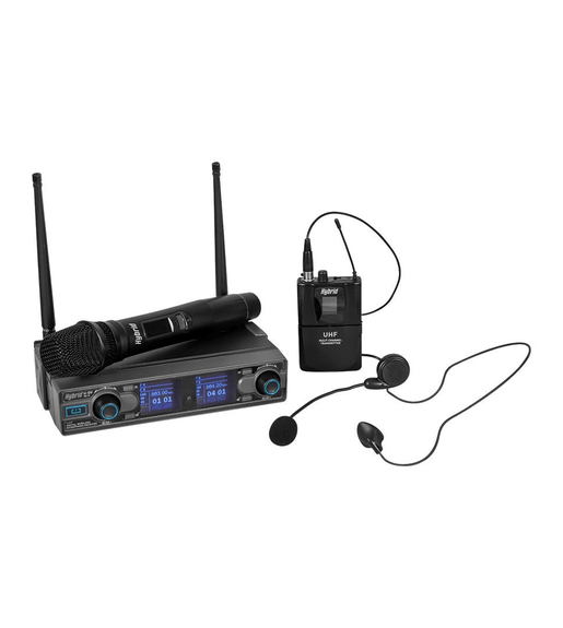 Hybrid U - DV MK3 Dual Handheld and Lapel Wireless Microphone System - 