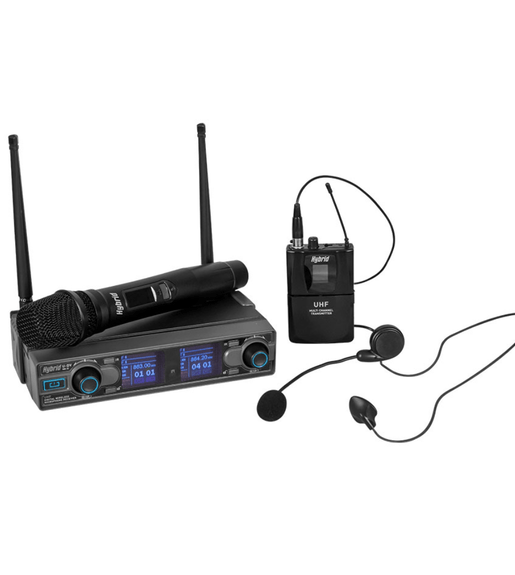 Hybrid U - DV MK3 Handheld + Headset Wireless Microphone System - 