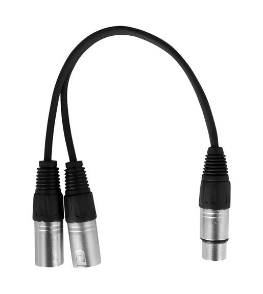Hybrid XLR Female - Dual XLR Male Cable 0.3m - 