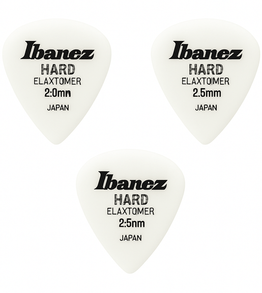 Ibanez BELJ1HD25 Elastomer Pick 3 Pcs Hard 2.5mm Teardrop Shape - 4549763211323