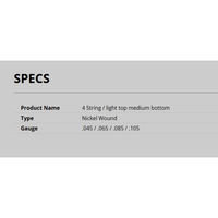 Ibanez IEBS4C (Coated) Electric Bass Guitar Strings - 4515276641247