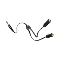 iDance Connect - C2 Audio 2 - Way Headphone Splitter – Black - 4894352803276
