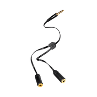 iDance Connect - C2 Audio 2 - Way Headphone Splitter – Black - 4894352803276