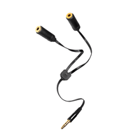 iDance Connect - C2 Audio 2 - Way Headphone Splitter – Black - 4894352803276