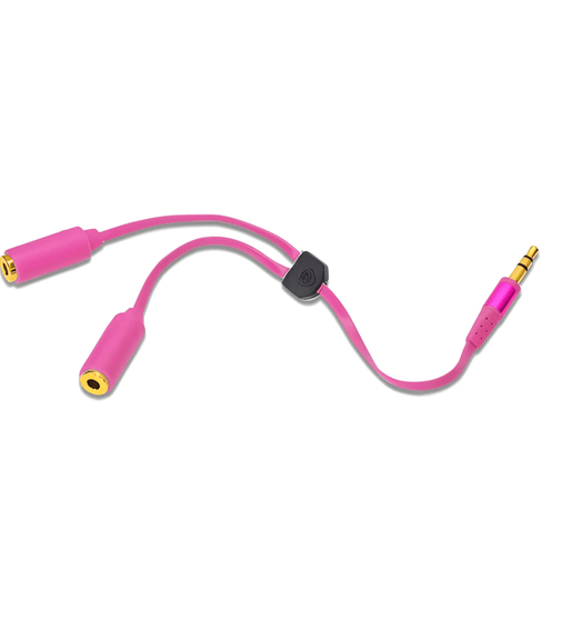 iDance Connect - C3 Audio 2 - Way Headphone Splitter – Pink - 4894301004123
