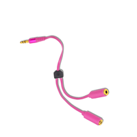 iDance Connect - C3 Audio 2 - Way Headphone Splitter – Pink - 4894301004123